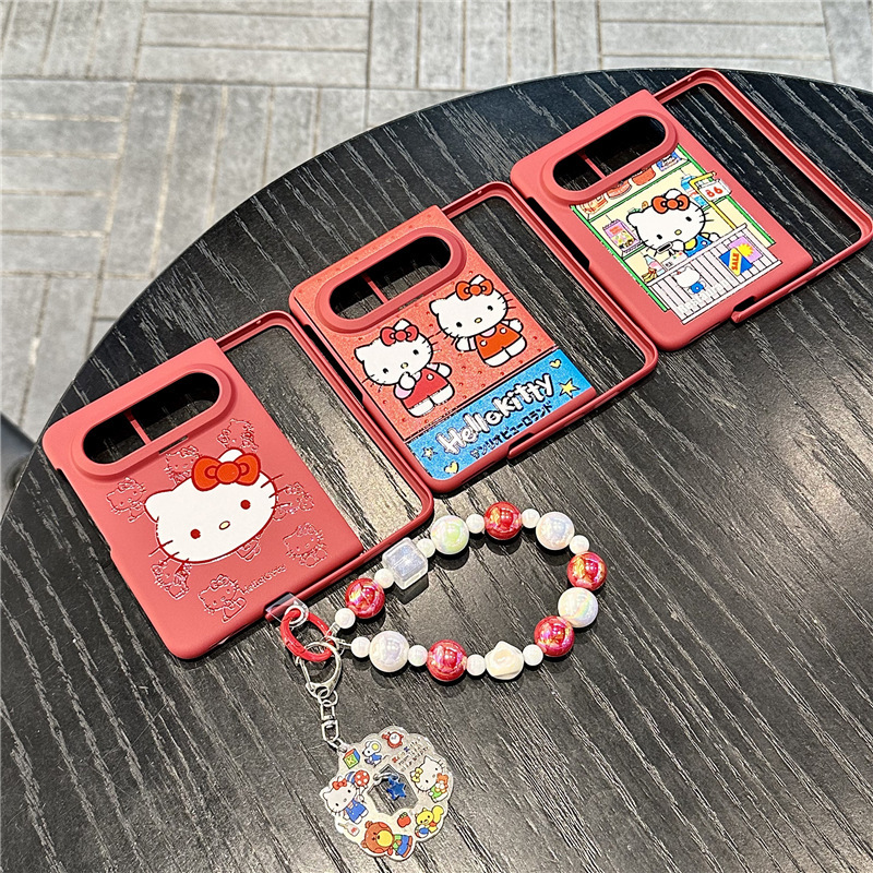 Japanese and Korean Cute Cartoon Kt Cat Convenience Store Chain Phone Case Suitable for Huawei Pura X Max Folding Protective Cover