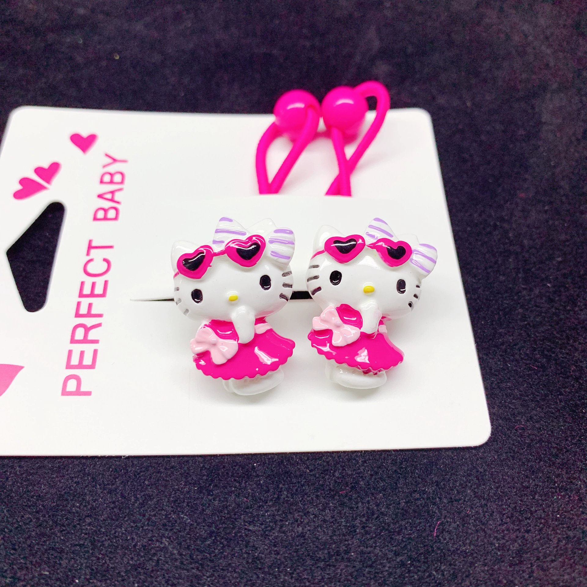 Hello Kitty, мультяшная милая заколка для волос, аксессуар, для челки, бережные невредящие волосы шпильки