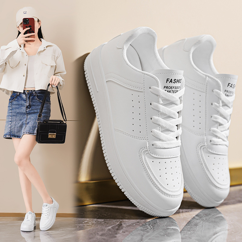 Autumn Women's Shoes 2024 New Breathable White Shoes Women's Korean-style All-match Thick-soled sneaker Casual Sneakers Trendy Shoes Autumn Women's Shoes 2024 New Breathable White Shoes Women's Korean-style All-match Thick-soled sneaker Casual Sneakers Trendy Shoes