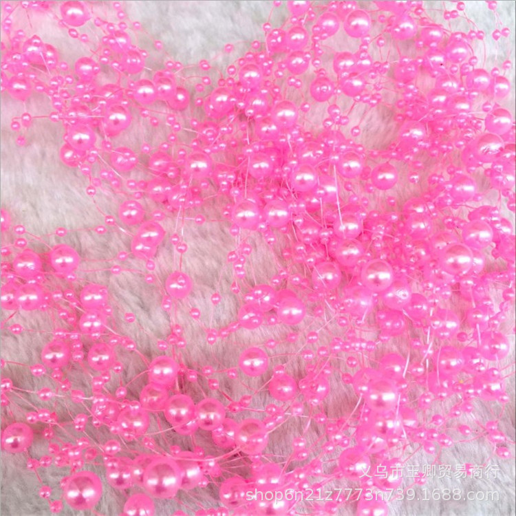 8 + 3mm hilo de pescado perlas de imitación de perlas de alambre de acrílico boda ropa de Navidad celebración de la flor LED Cadena de Luz Accesorios