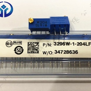 NeW Original 3296W-1-204LF Potentiometer Adjustable Resistor 200K ±10% ±100ppm/ ℃