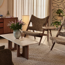 丹麦Knitting羊羔毛沙发椅北欧复古设计师款懒人椅侘寂风休闲椅子
