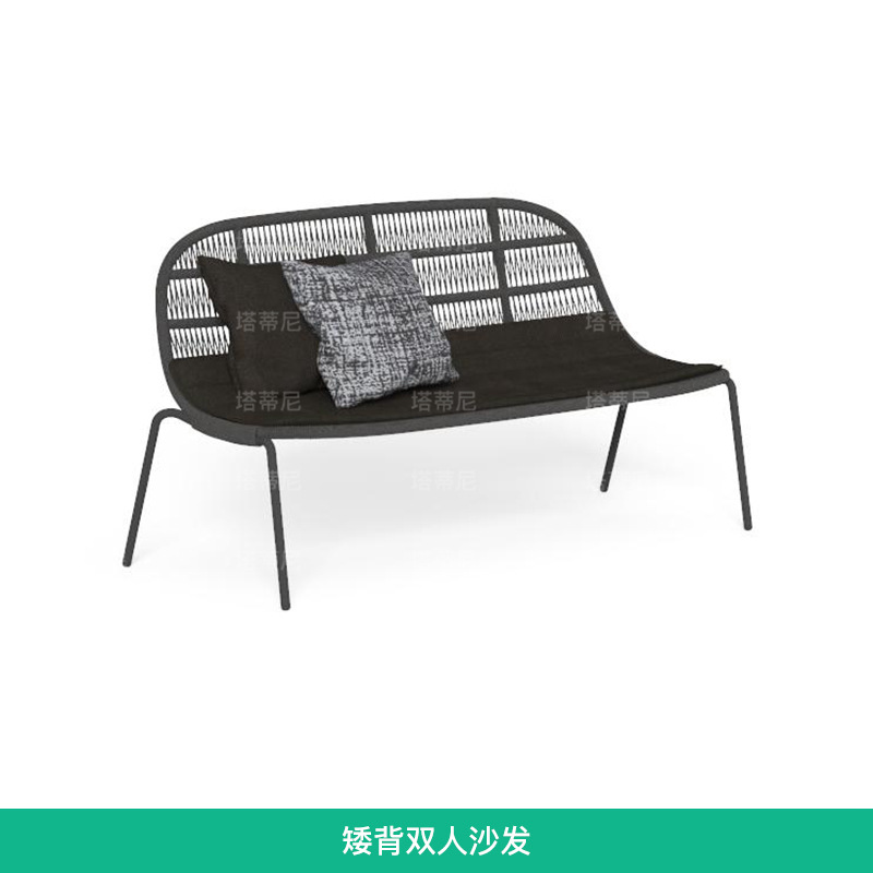 Sofá de exterior para ocio, sillón de jardín moderno y sencillo, diseño de protección solar para una sola persona, muebles de exterior de ratán. image 9