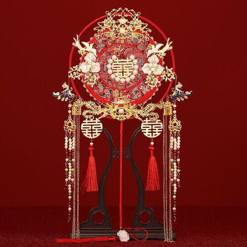 Xiuhe Tuanfan hand-held flower wedding bride gift golden wedding Tuanfan double-sided material package handmade