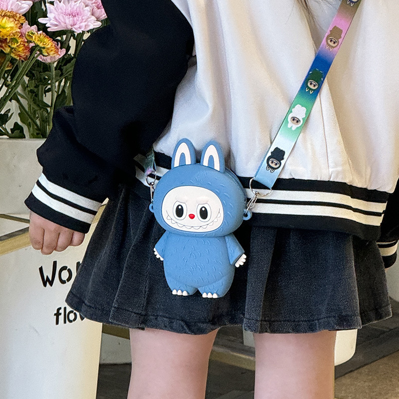 可爱儿童零钱包2025新款超火卡通硅胶硬币包女孩彩色迷你斜挎包包|undefined