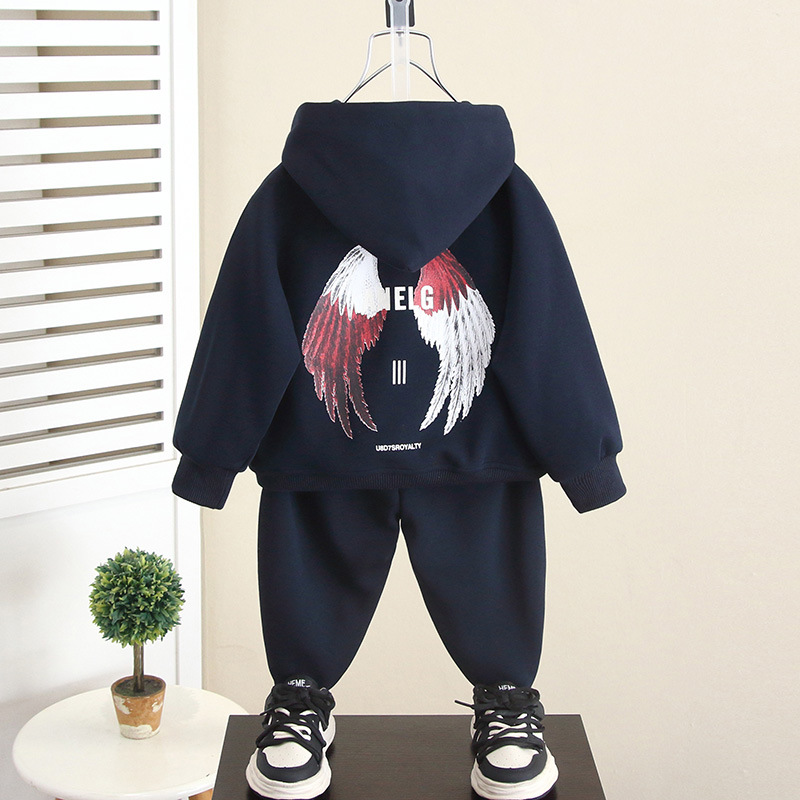 6110 Traje deportivo de otoño para niños Suéter con capucha para niños Estilo de primavera y otoño 2025 Nuevo estilo Ropa de otoño para bebés
