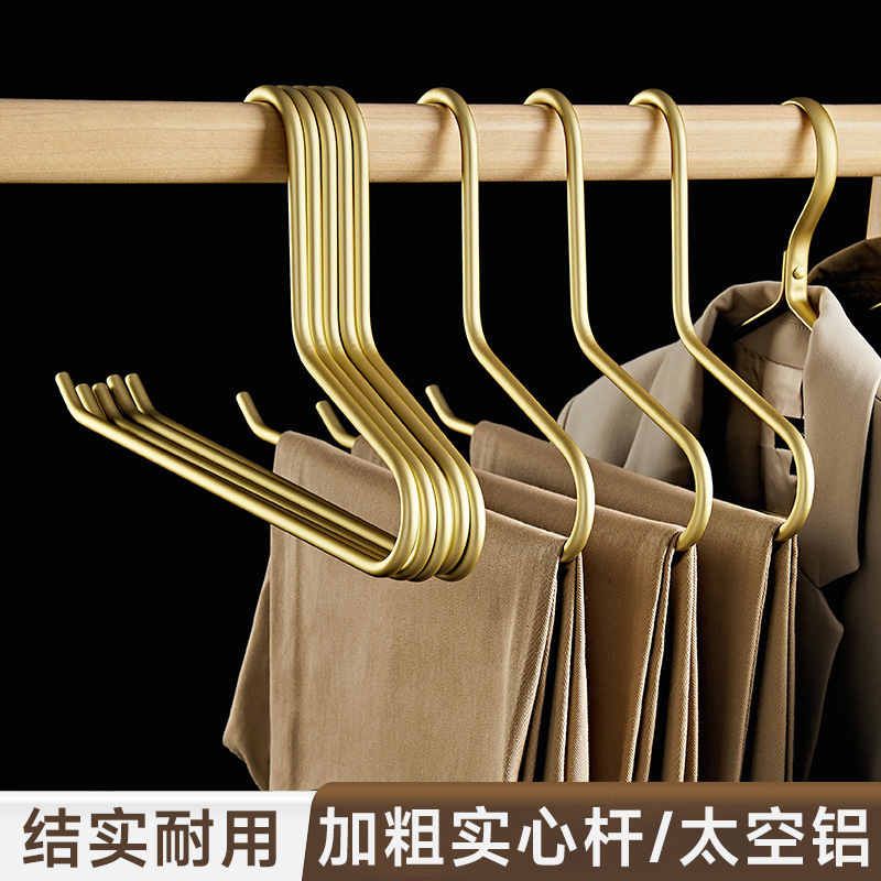 El armario de la percha de pantalones en forma de ganso contiene la percha de pantalones de aleación de aluminio.