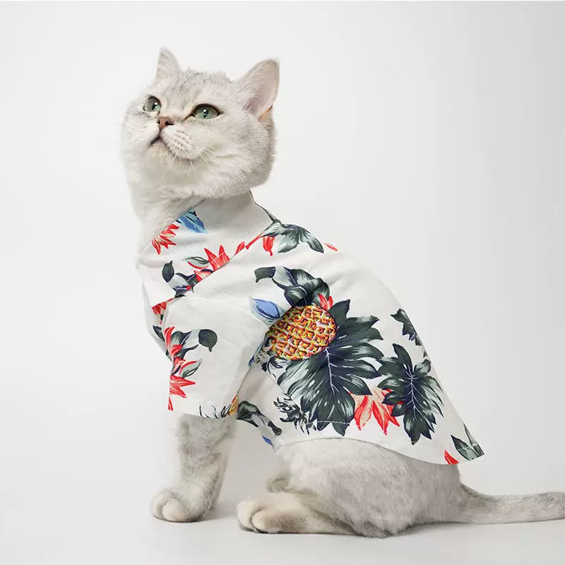 厂家批发春夏季宠物衣服狗狗衬衫法斗泰迪夏威夷狗衣服宠物服饰