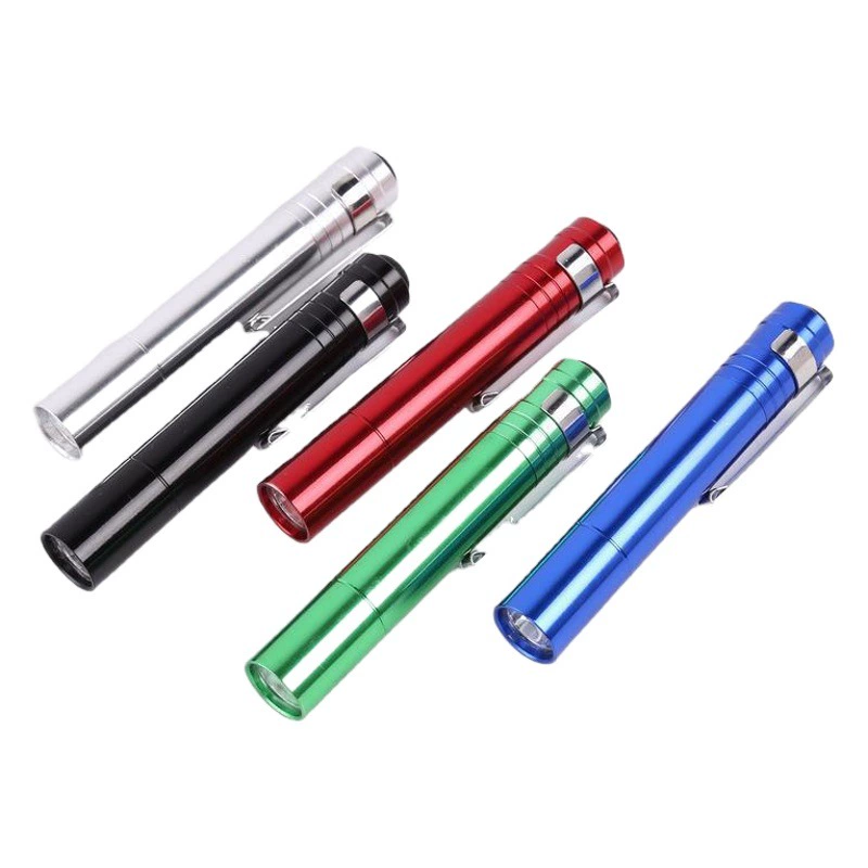 Медсестра ручка кнопка СВЕТОДИОДНЫЙ Карманный небольшой фонарик мини использовать № 7 батарея 0,5 Вт сильный свет фонарик