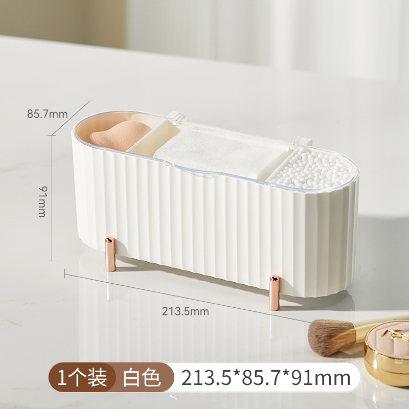 棉签收纳盒化妆棉化妆品棉片卸妆棉梳妆台美容院专用整理盒透明盖|undefined