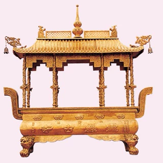 定制寺庙长方形烧香铜炉陵园祠堂大型焚烧带盖耐高温铜香炉