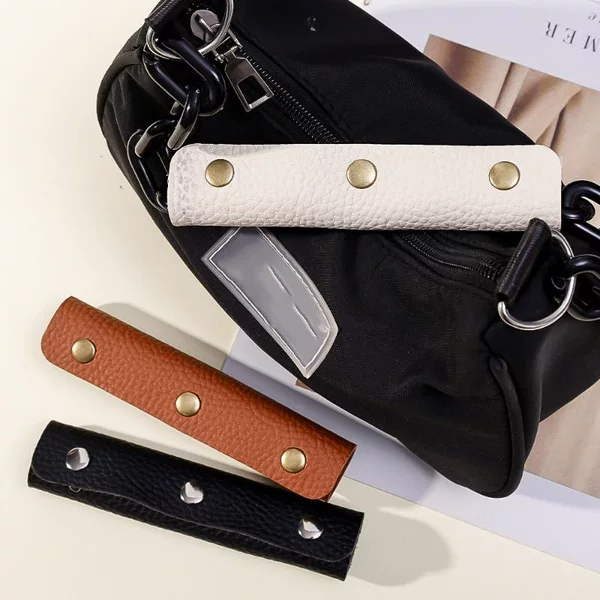 Simple leather bag portable handle luggage computer bag handle pad hand carrying shopping bag anti-grip leather case