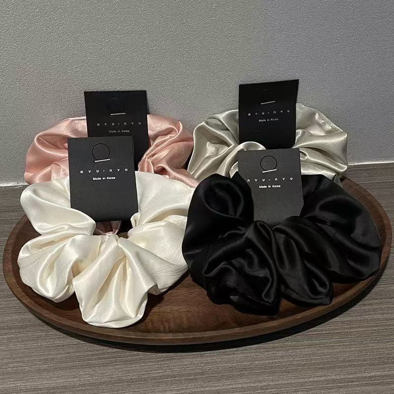 Korean Dongdaemun New Elegant Textured Satin Scrunchie Simple Fashion Versatile Bun Hair Tie Hair Accessory Korean Dongdaemun New Elegant Textured Satin Scrunchie Simple Fashion Versatile Bun Hair Tie Hair Accessory