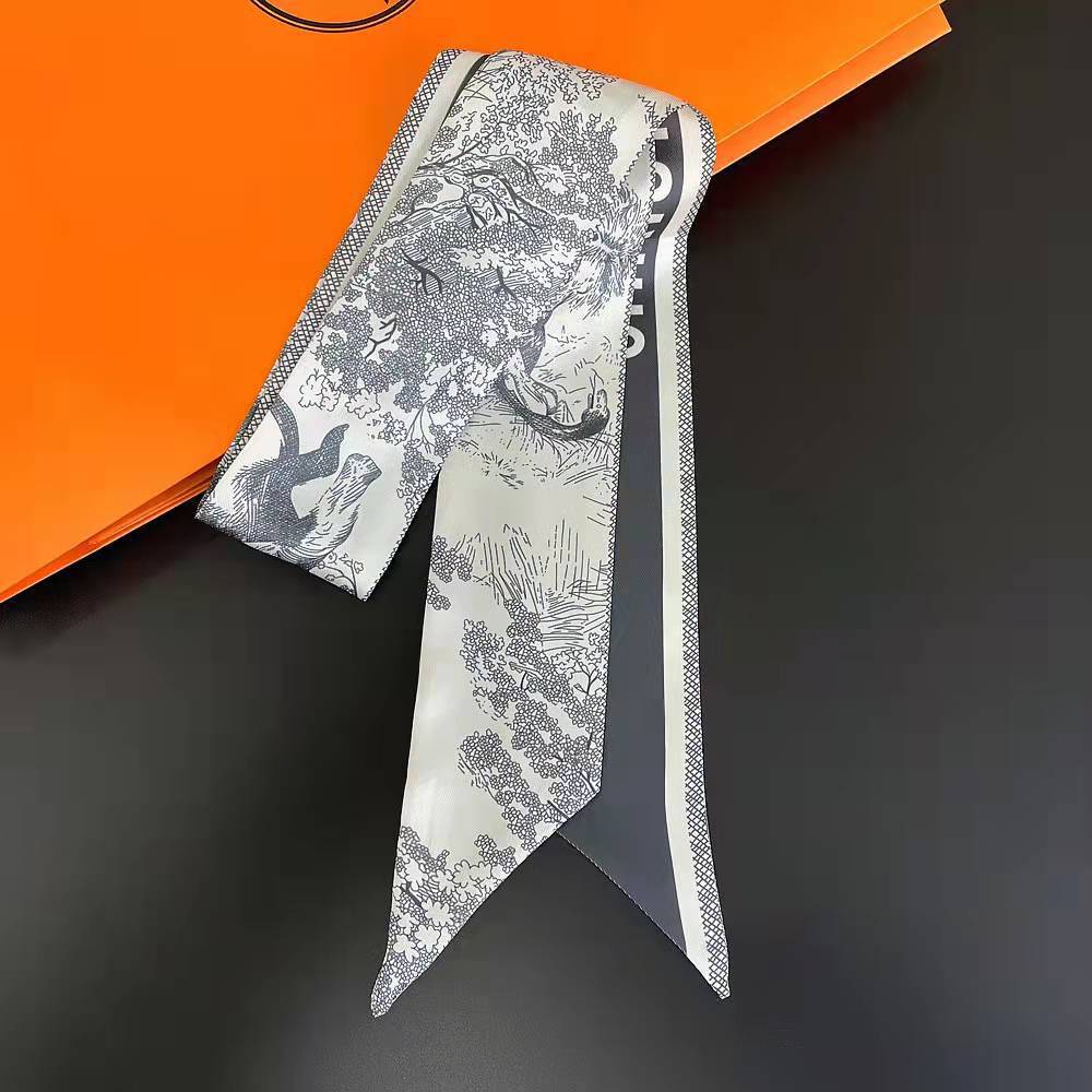 2025 nuevo estilo D bolsa atada bufanda de seda Dai Fei bolsa envuelta asa seda twilly tira larga y estrecha correa correa para el cuello cinta