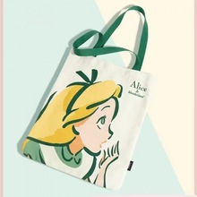 爱丽丝帆布袋2022ins手提学生大容量通勤帆布包女上课包邮惠里