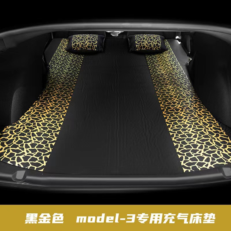 공기 펌프를 보내는 테슬라 3 전용 [블랙 골드 활동 베개]