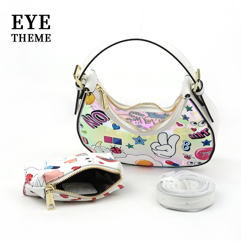 2025 verano jalea de impresión portátil TPU bolso de letras de bolso mini diseño nicho 2780 #