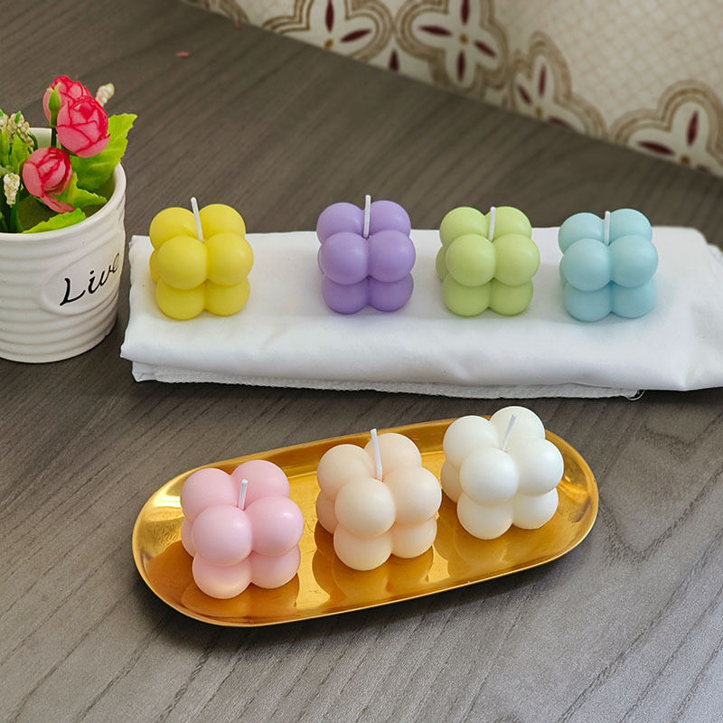 Fábrica en stock mini cubo aromaterapia vela regalo creativo decoración del hogar Accesorios de tiro pequeño cubo vela