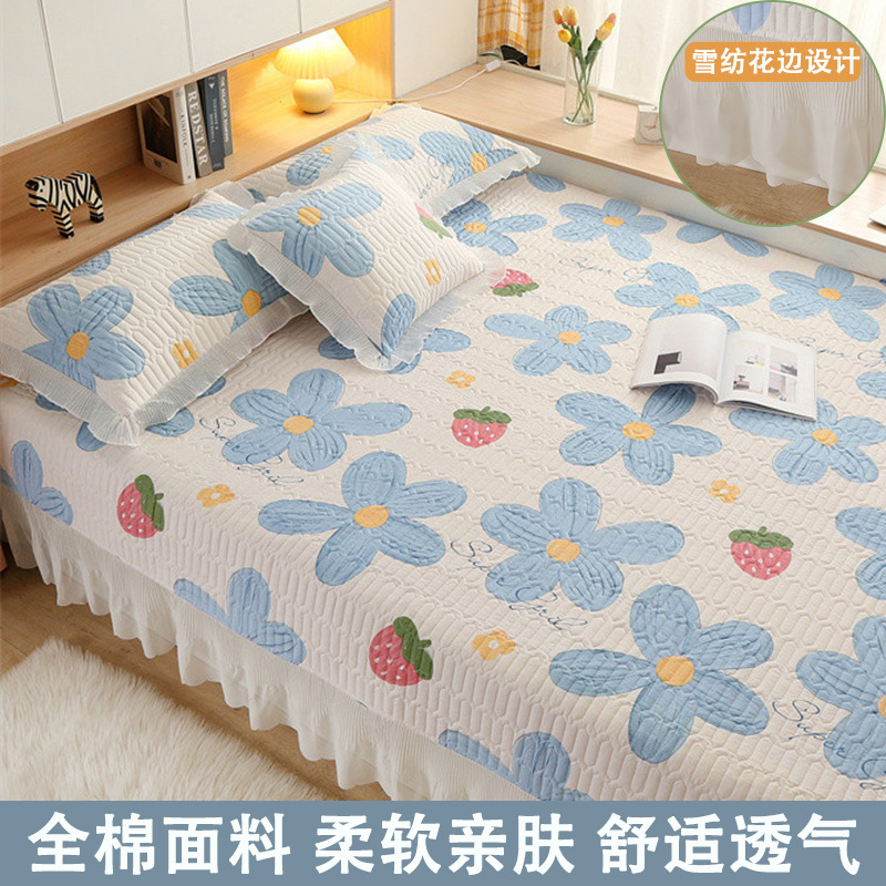 2025 nuevo juego de tres piezas de cubierta de cama 2023 nuevo estilo de cubierta de cama de algodón tatami sábana especial cubierta de kang universal para todas las estaciones