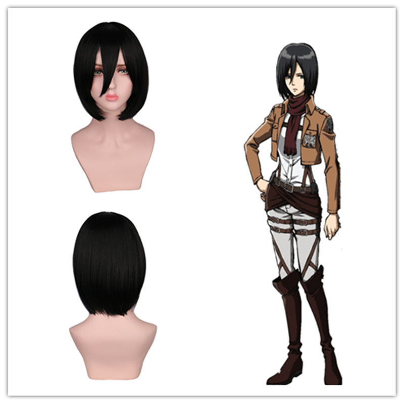 cosplay wig short hair attack giant Sanli cos animation character wig set spot wholesale