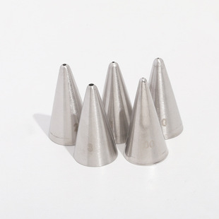 Fine round mouth 5-piece set 304 stainless steel brushed drawing line writing cream cake baking tools small size 5PCs
