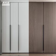 Invisible thumb edge handle, 20mm thick plate, for wardrobe doors, integrated one-door to ceiling extension handle