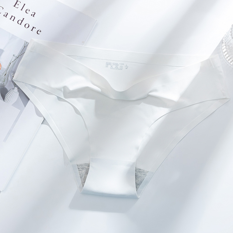 Nueva ropa interior de seda de hielo para mujer sin costuras de una pieza cómoda sin costuras transpirable sexy ropa interior de mujer de seda de hielo