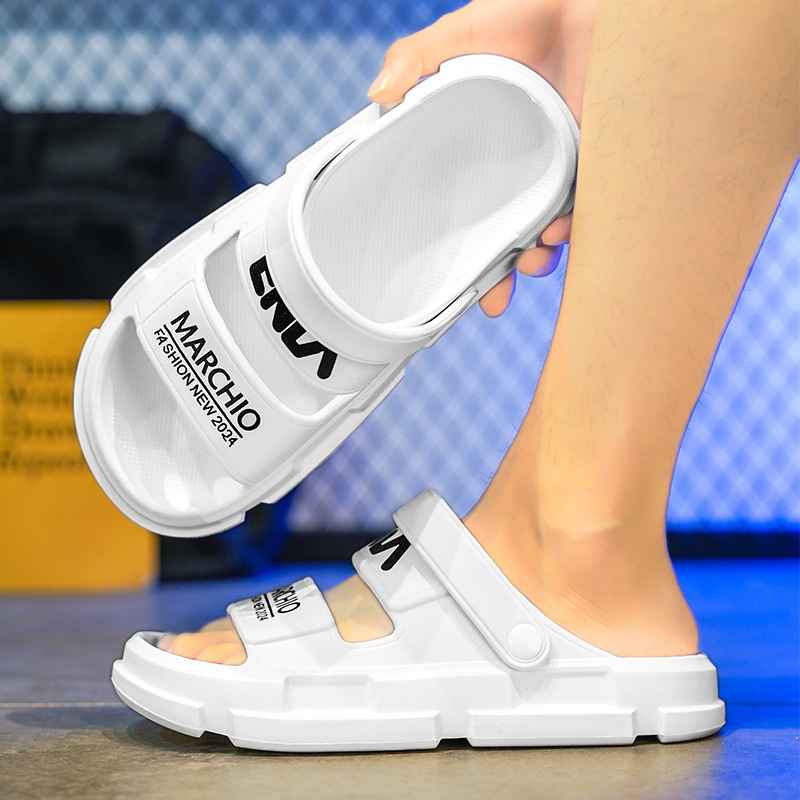 Summer New Trendy Slippers, Dual-Purpose Outer Wear, Beach Half-Slip Couple Style, Fashionable Sandals, Casual Sandals with a Poop-Feeling Feel