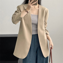 2025 新しい小さなブレザー春と秋の初秋のスーツ多用途ファッションシンプルな初春カジュアルトップス女性のための