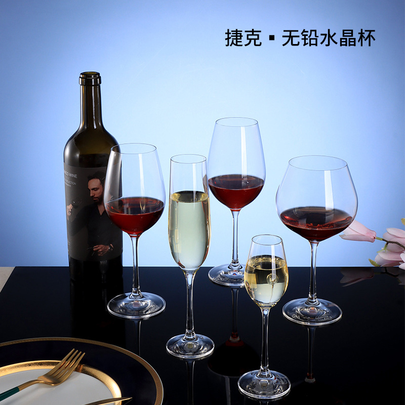 Caja de regalo de tazas de vino tintas importadas de la República Checa, tazas de cristal de alto valor, juegos de vinos de lujo personalizados