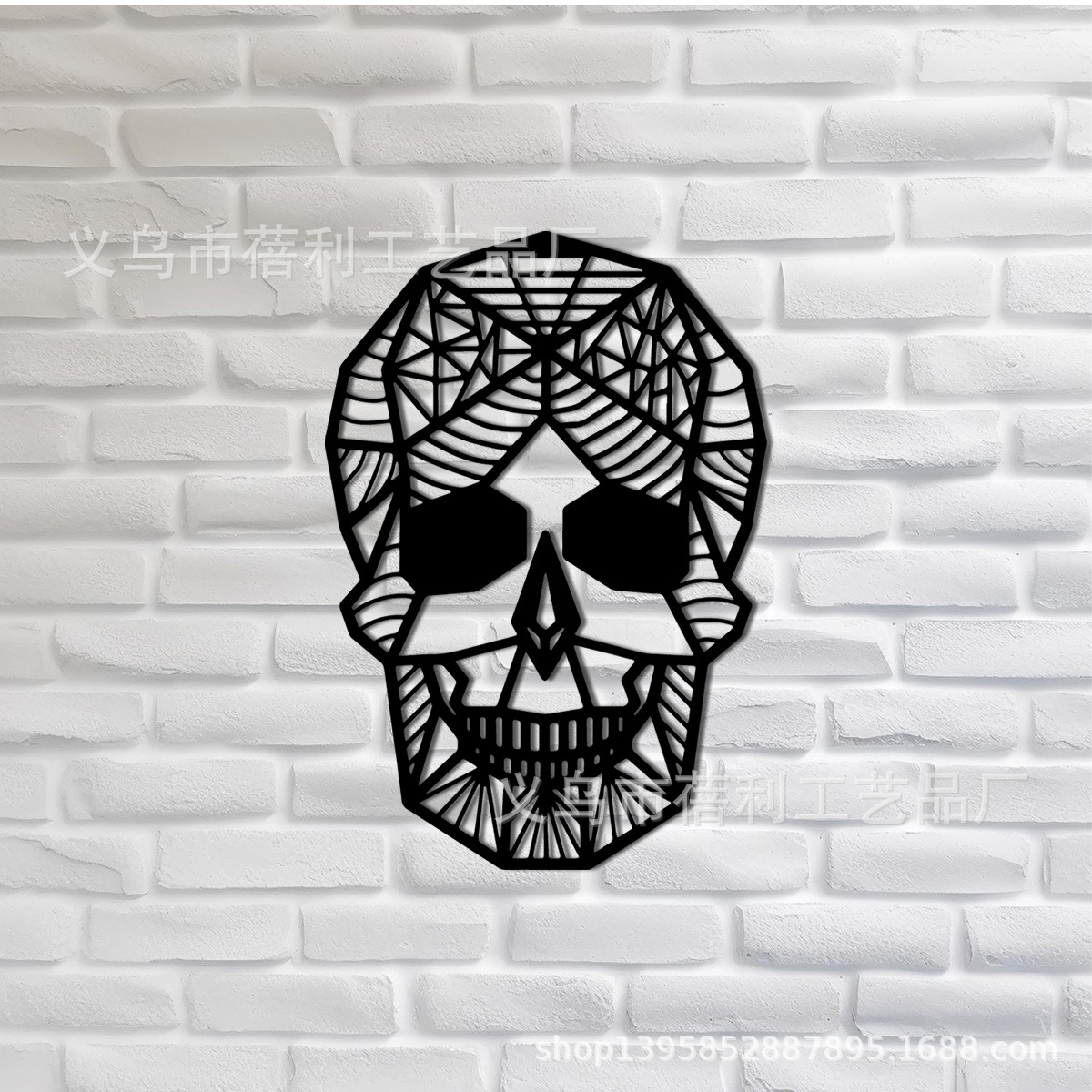 Arte de decoración de pared de Halloween con calavera gótica de estilo explosivo transfronterizo, colgante de pared de decoración del hogar, corte por láser