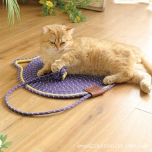 编织棉线绳猫抓垫自嗨球一体睡觉垫子可水洗磨抓神奇猫爪垫子现货
