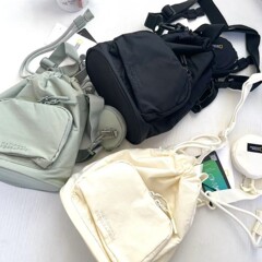 日单外贸地理包牛津布单肩包男士女士学生背包运动斜挎包小水桶包