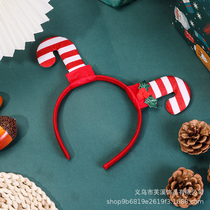 クロスボーダークリスマススノーフレーク帽子ヘッドバンド女性のホリデーパーティー子供かわいいサンタクロースの頭飾り鹿の角ヘッドバンド|undefined