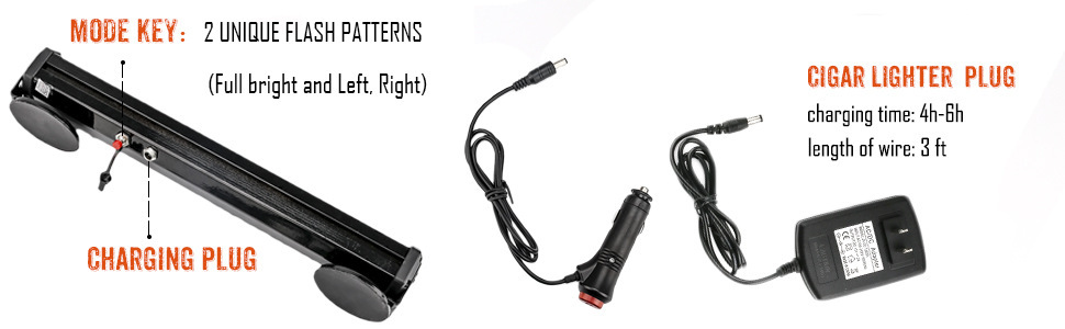 Red, Blue, Yellow, and White Rechargeable Wireless Traffic Emergency Light Bar, Strobe Warning Light, Ceiling Light, Truck Forklift, Lithium Battery