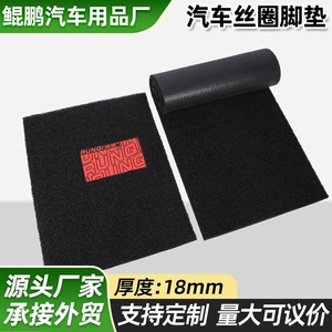 18mm Car Wire Loop Mat Set, Universal Car Mats with Hot-Melt Adhesive Backing, Pvc Non-Slip Entryway Floor Mat