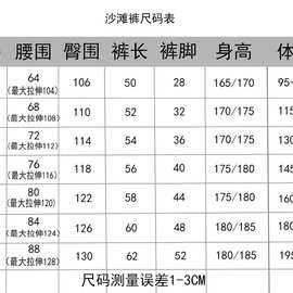 夏季新款男士沙滩裤运动五分休闲裤居家时尚印花大裤衩速干短裤