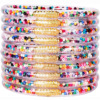 Jelly bangles bow 10 layer of gold powder silicone PVC bracelet bracelet bracelet cross -border hot sale