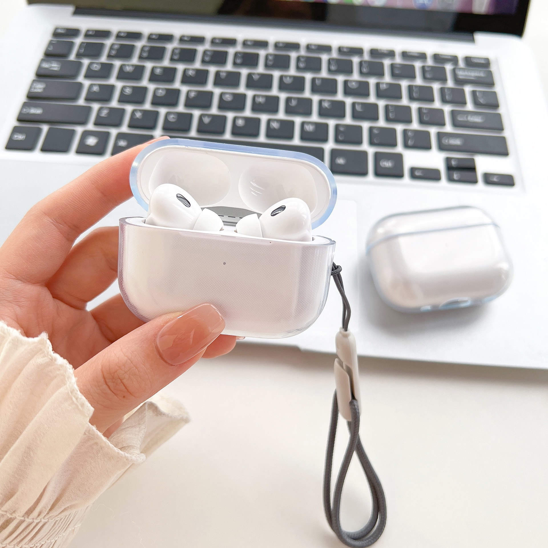 airpods pro2保护套耳机套适用于苹果耳机五代透明TPU耳机挂绳