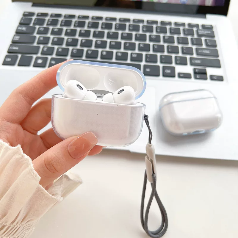 Айфон/Apple защитный чехол совместимый прозрачные наушники with strap pro2