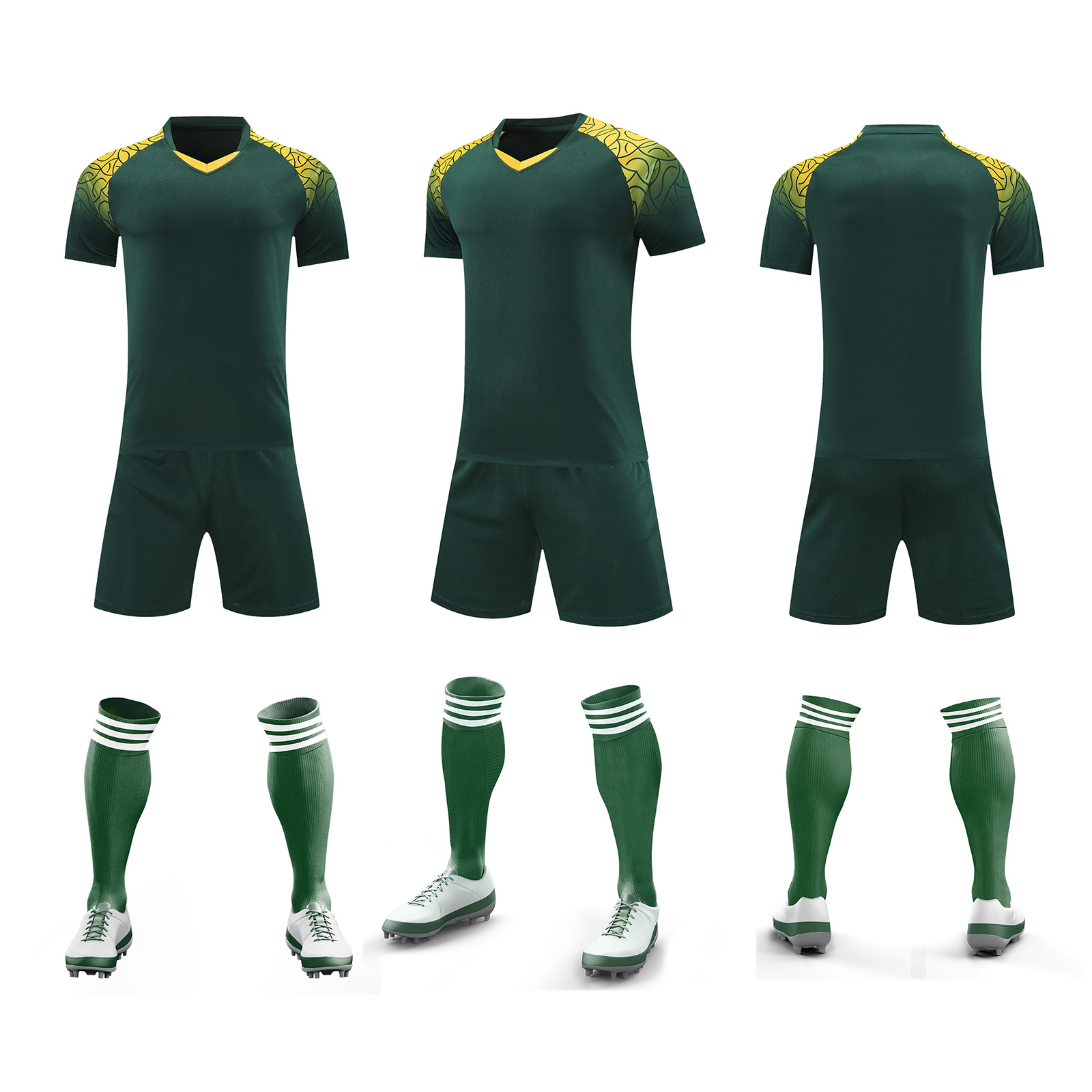 Ropa de entrenamiento de fútbol verano nuevo estudiante adulto ropa de correr al aire libre casual juego de secado rápido ropa de equipo número de impresión ropa de clase