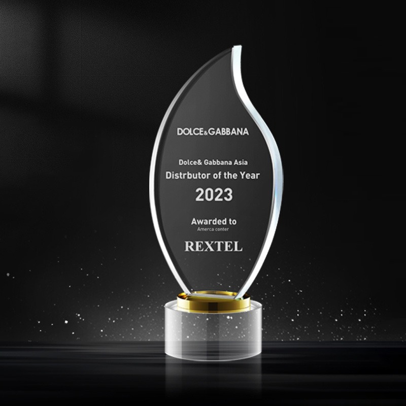 Trofeo de cristal personalizado con inscripción creativa Copa de premios de aniversario concurso de música regalo conmemorativo