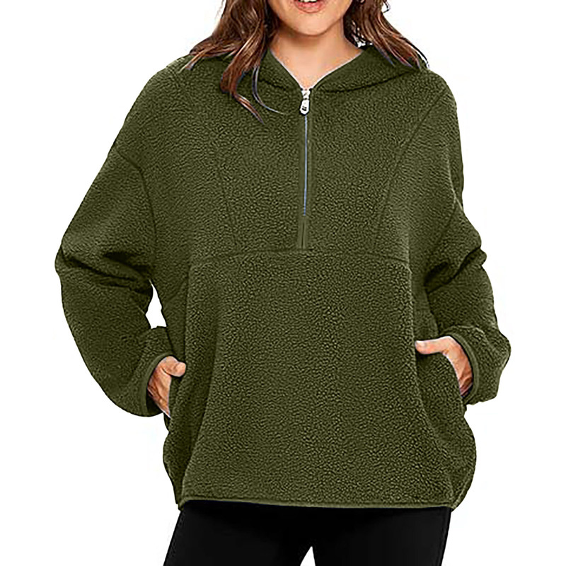 Amazon 2024 Women's 1/4 Zip Plush Cashmere Hoodie Sweatshirt Pullover Winter Clothing Amazon 2024 Women's 1/4 Zip Plush Cashmere Hoodie Sweatshirt Pullover Winter Clothing