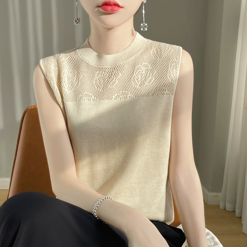 Summer woolen three dimensional knitted vest, sweater sleevless, wholesale