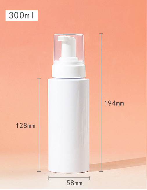 300ml; botella transparente + cabeza de espuma tipo A; mascota