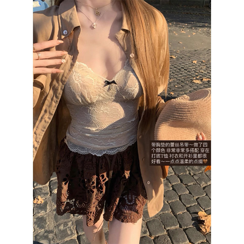 十三行2025年新款丝吊带背心女内搭初秋纯欲修身显瘦上衣背心|undefined
