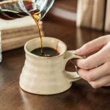 粗陶异形马克杯复古陶瓷杯子批发现货杯家用水杯茶杯做旧款咖啡杯