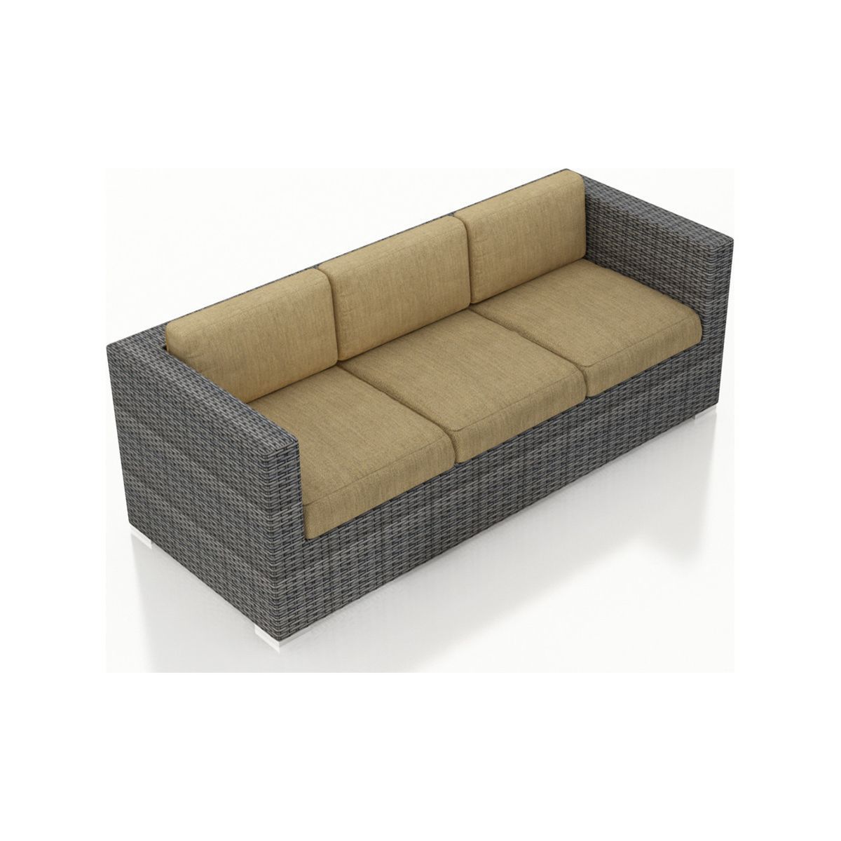 Combinación de sofá de ratán al aire libre esquina en forma de U patio jardín balcón sala de estar del hotel ocio imitación de ratán muebles de exterior