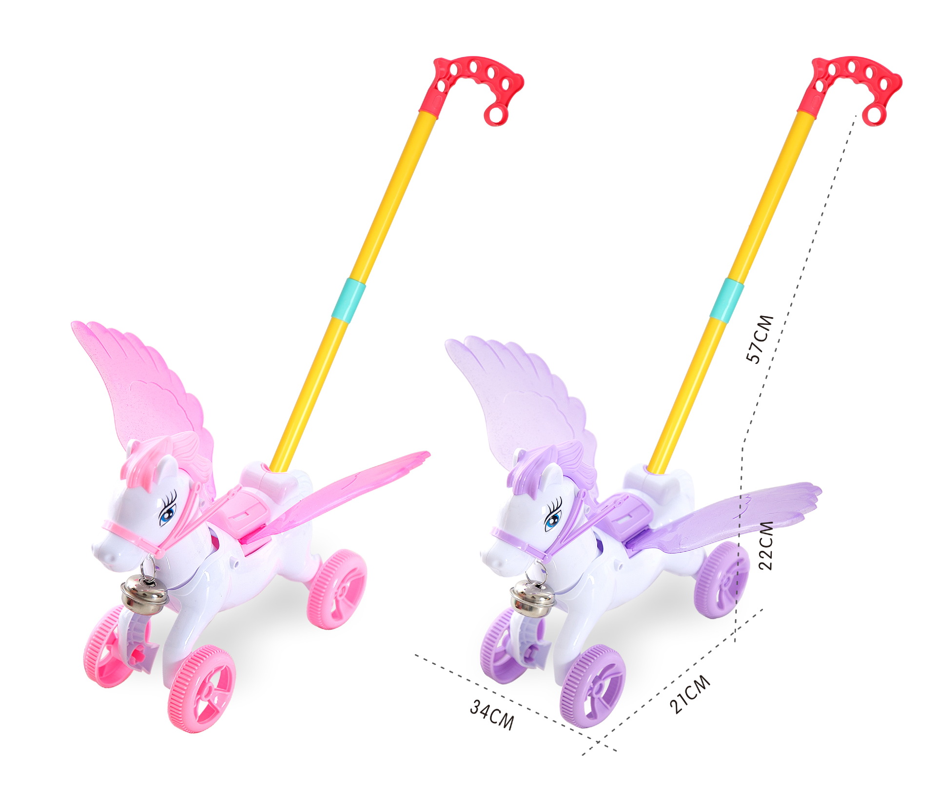 Carrito de Empuje para Bebé de Plástico con Sonido para Aprender a Caminar