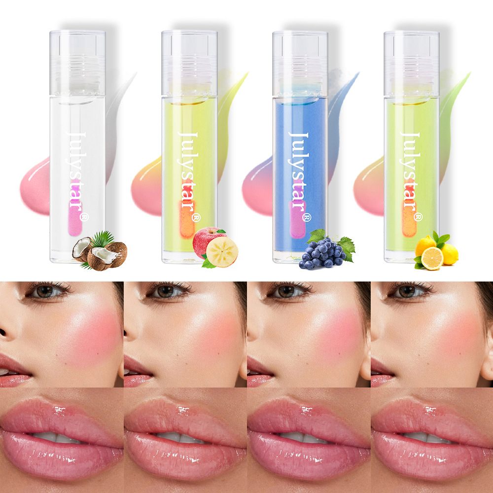 Cross-border liquid thermochromic Blush Bestseller, Natural Moisturizing Lip and Cheek dual-purpose color-changing Blush Blush Blush oil undefined